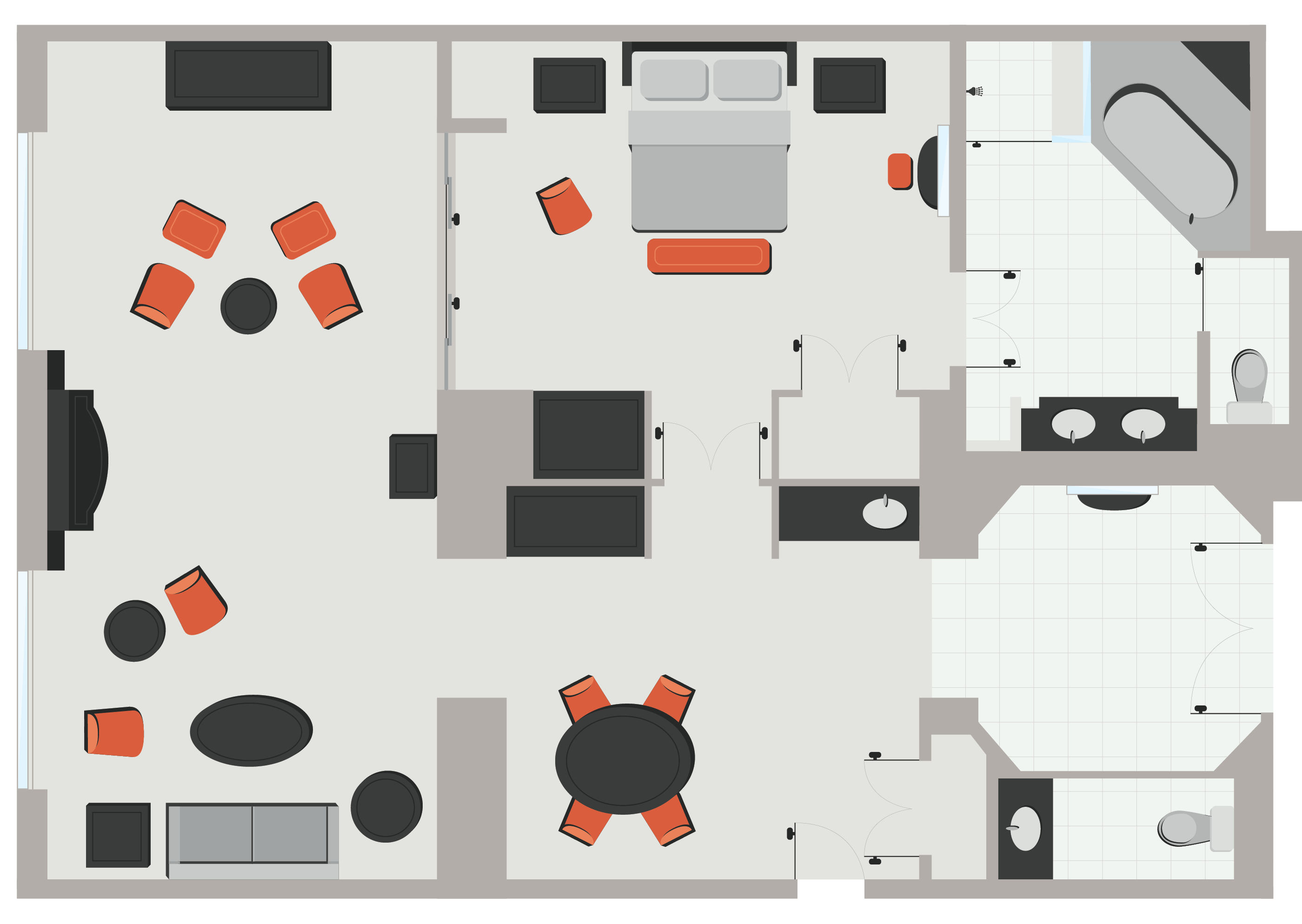 Grand King Suite floor plan