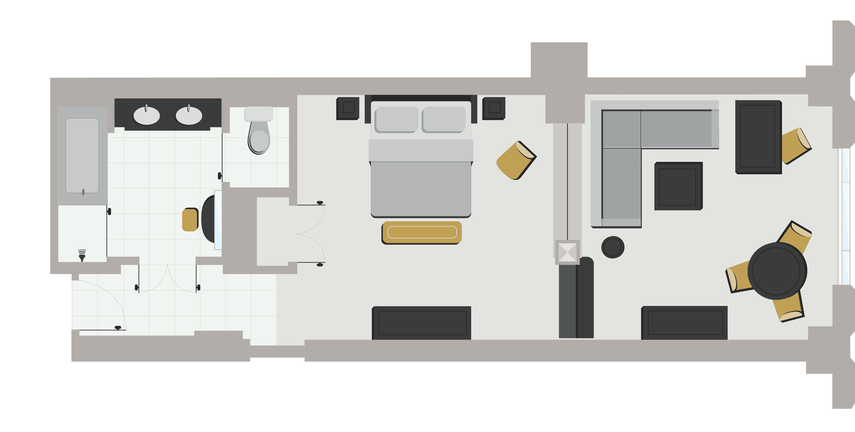 Luxury King Suite floor plan