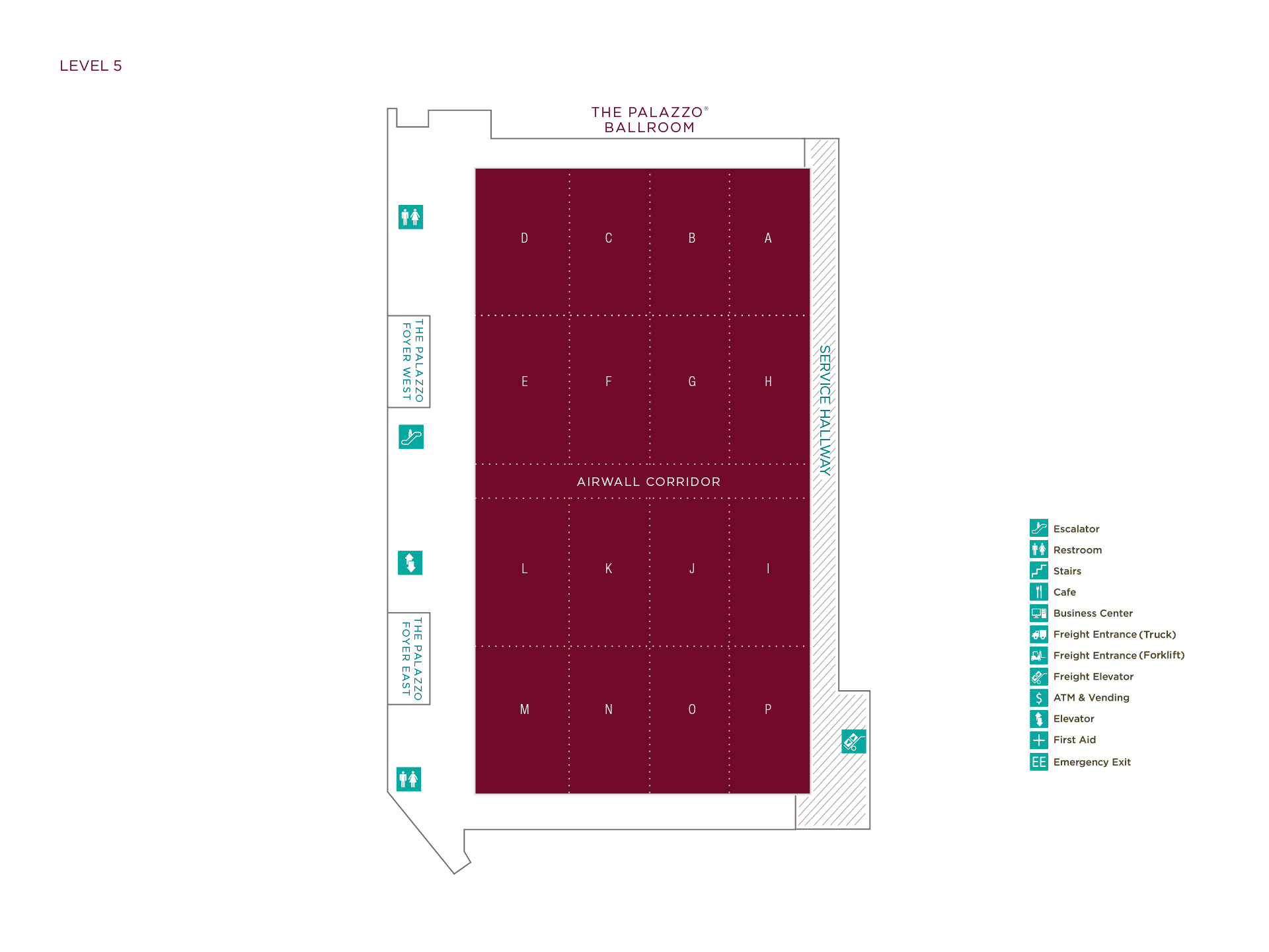 The Venetian Expo level 5 floorplan