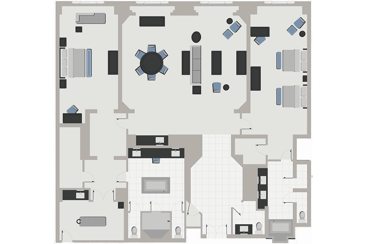 Penthouse suite floor plan