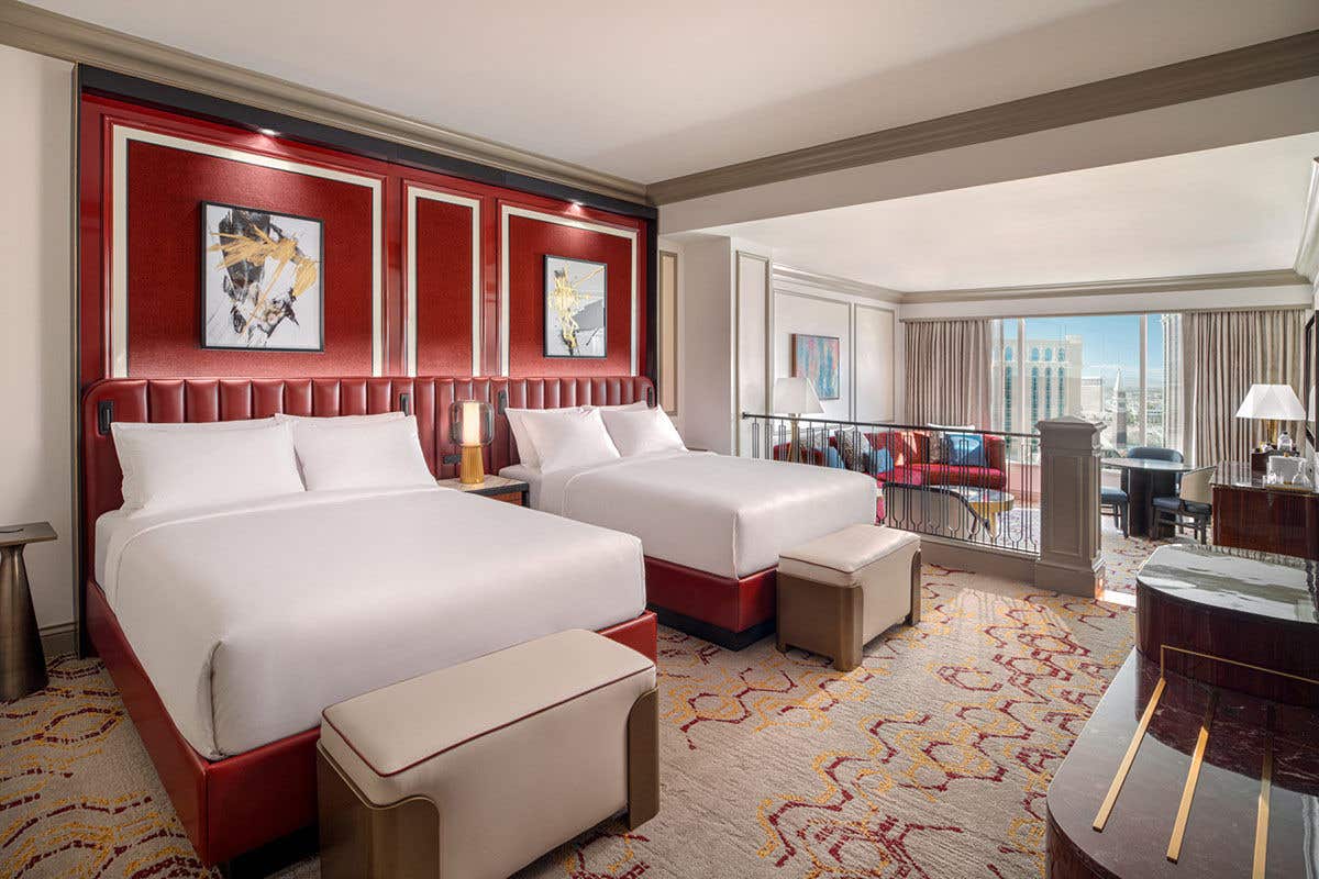 A Newly Remodeled Two Queen Suite at The Venetian Resort Las Vegas