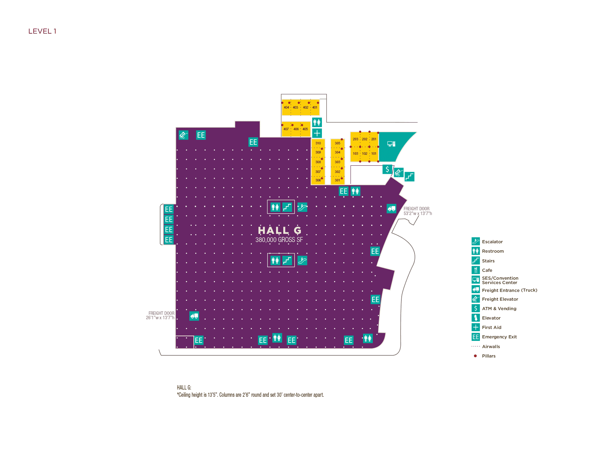 Expo hall G Floor plans