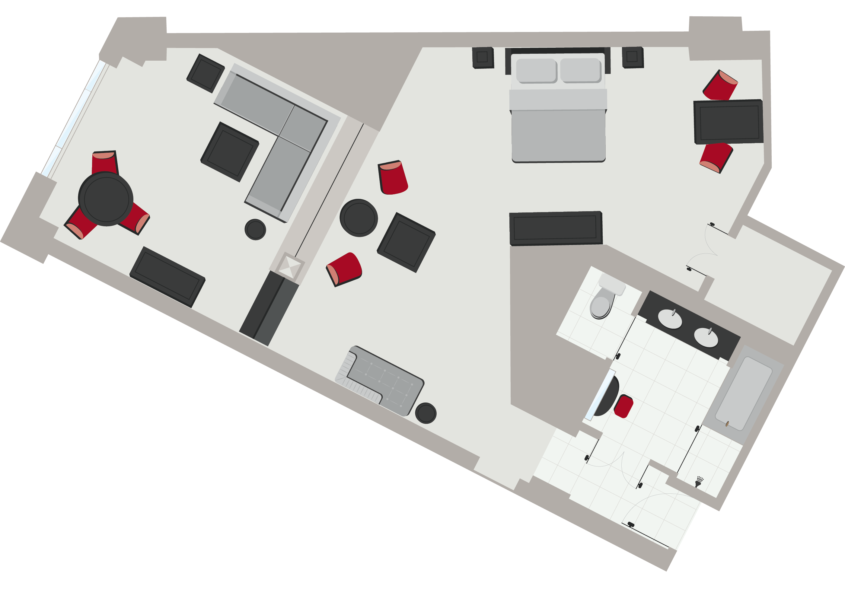 Premium King Suite floor plans