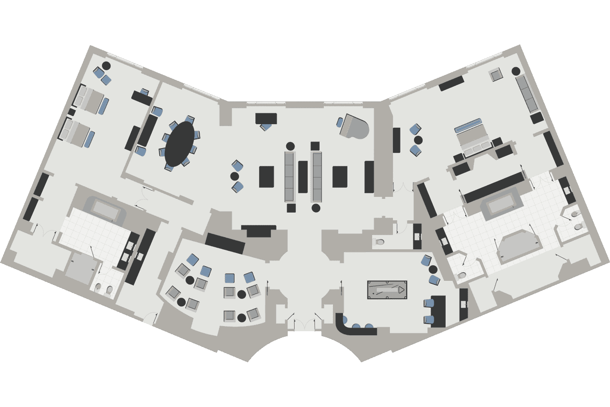 Presidential suite floor plan