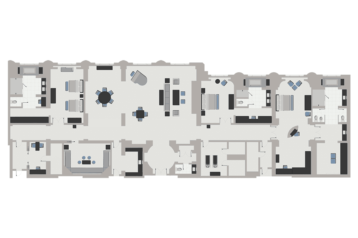 chairman suite three bedroom floor plan