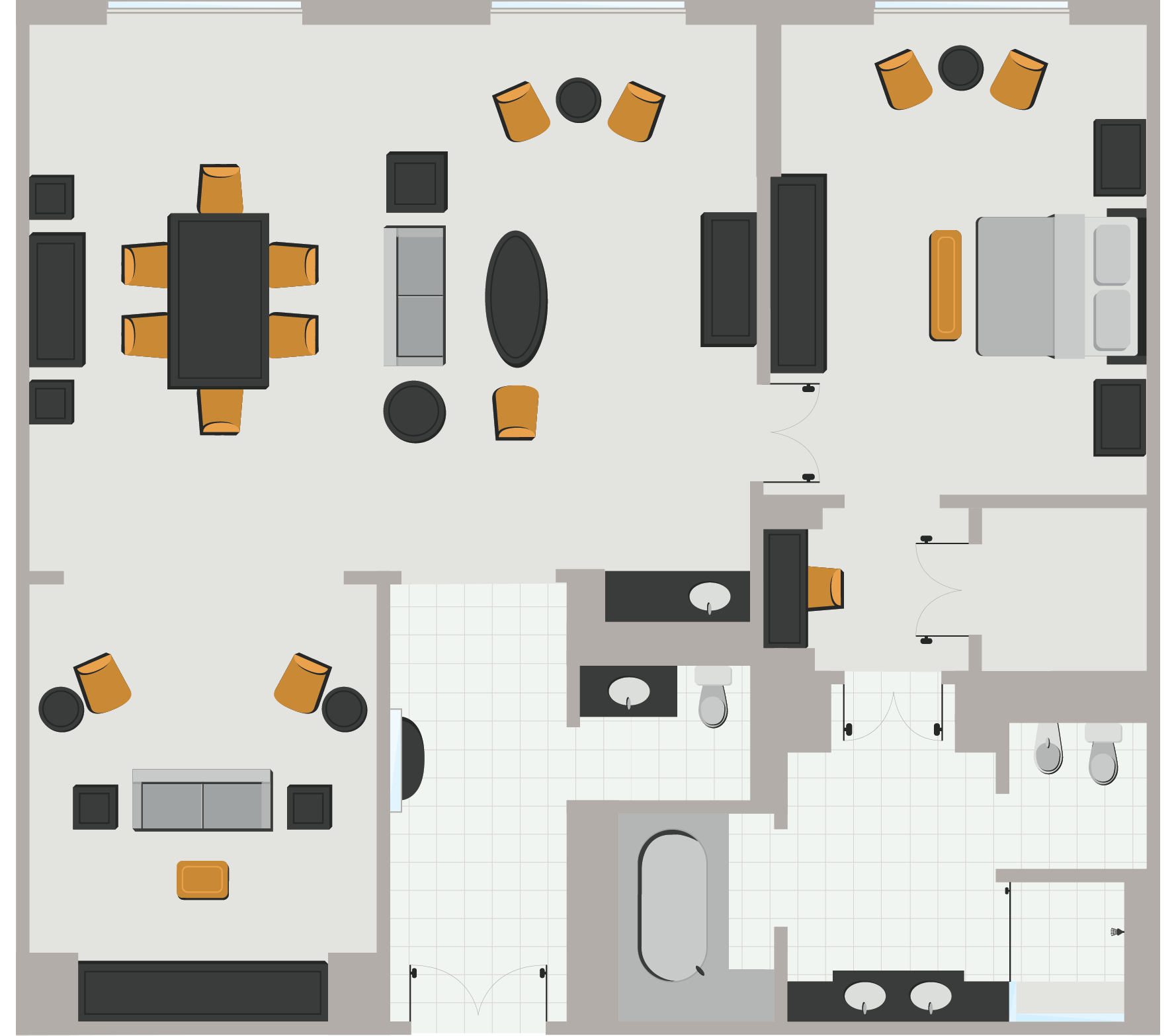 Executive King Suite Floor Plan